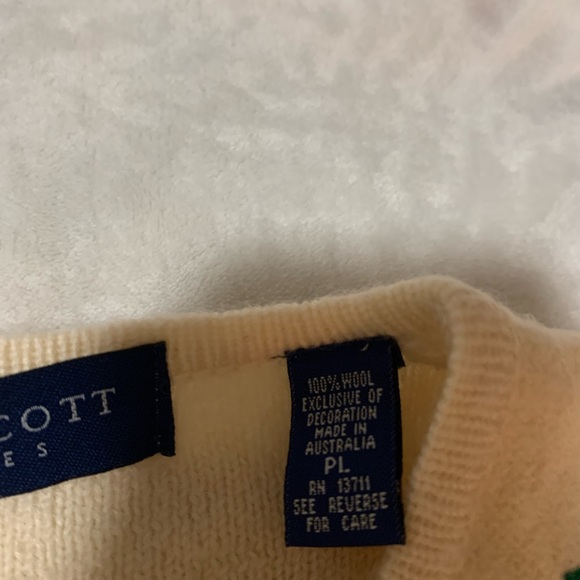 Vintage Handmade Karen Scott Embroidered 100% Wool Sweater Cottagecore - Picture 5 of 5